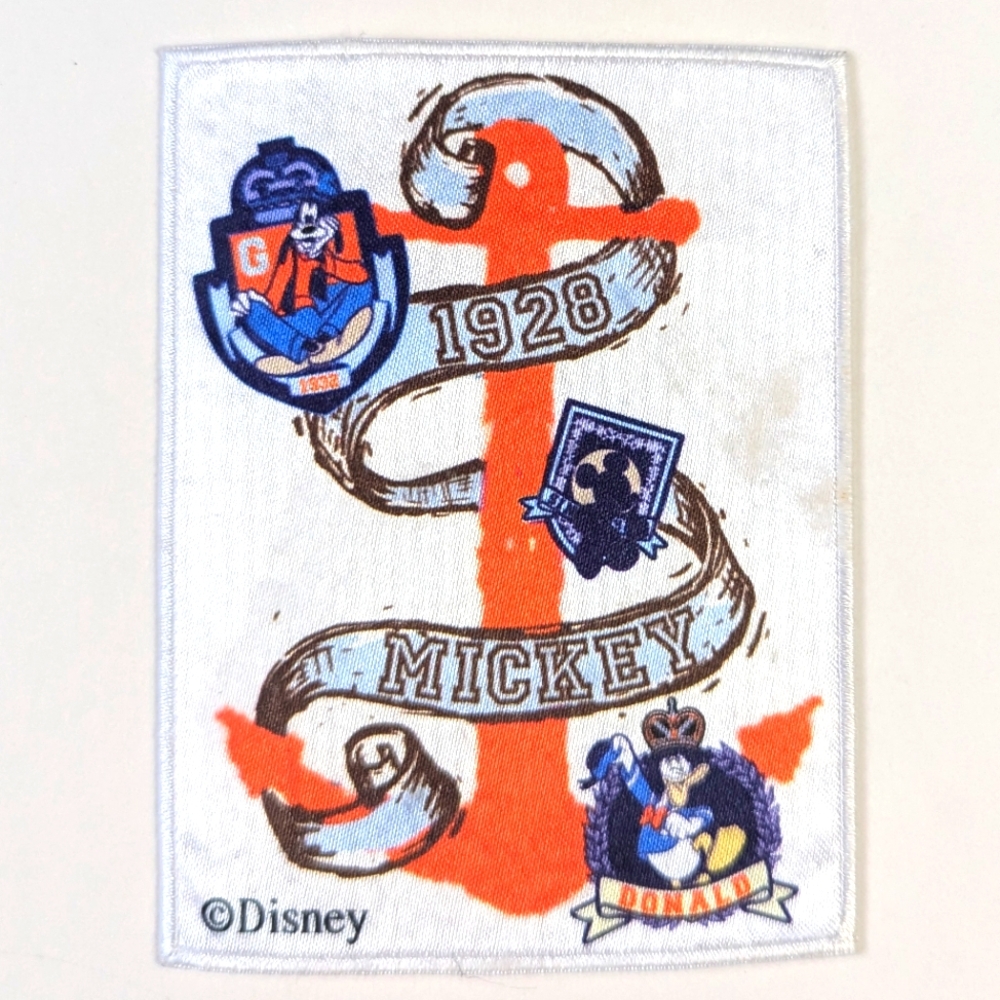Disney Iron-On / Sew On Patch - Mickey, Donald and Goofy with Anchor